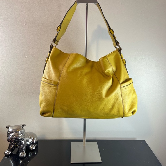b. makowsky Handbags - b. makowsky Vibrant Yellow Hobo Bag